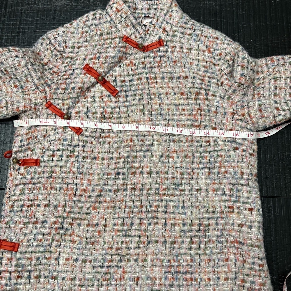 Elephant and Giraffe Long Sleeve Tweed Jacket - Picture 3 of 10